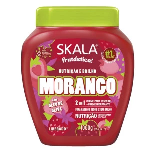 CREME DE TRATAMENTO SKALA 1KG - FRUTÁSTICA  2 EM 1 - MORANGO
