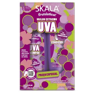 KIT SKALA FRUTÁSTICA 325ML - UVA-  SHAMPOO + CONDICIONADOR