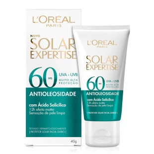 PROTETOR SOLAR FACIAL LOREAL 40G EXPERTISE - ANTIOLEOSIDADE - FPS 60
