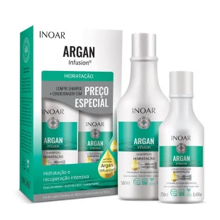 KIT INOAR ARGAN INFUSION - HIDRATAÇÃO - SHAMPOO 500ML + CONDICIONADOR 250ML