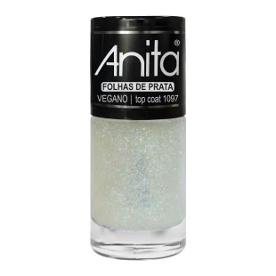 ESMALTE ANITA GLITTER - TOP COAT - FOLHAS DE PRATA