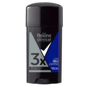 DESODORANTE STICK REXONA CLINICAL 58G - MEN CLEAN