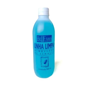 REMOVEDOR DE ESMALTE BELL FAMA UNHA LIMPA 500ML A BASE DE ACETONA 
