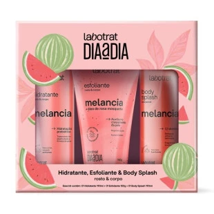 KIT BANHO LABOTRAT DIA A DIA - MELANCIA - HIDRATANTE + ESFOLIANTE + BODY SPLASH