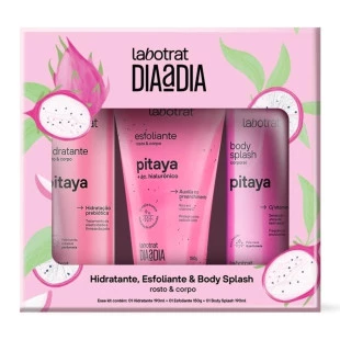 KIT BANHO LABOTRAT DIA A DIA - PITAYA - HIDRATANTE + ESFOLIANTE + BODY SPLASH