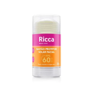 BASTÃO FACIAL RICCA 20G - PROTETOR SOLAR FPS 60