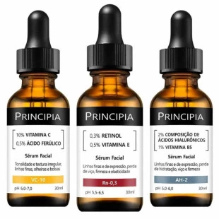 KIT PRINCIPIA TRIO ESSENCIAL SÉRUM 90ml - AH-2 + VC-10 + RN-0,3