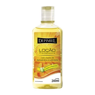 LOÇÃO PRÉ DEPILATÓRIA DEPIMIEL 240ML - LIMPA E SUAVIZA