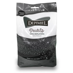CERA DEPIMIEL 1KG EM PÉROLAS - QUENTE - NEGRA