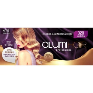 FOLHAS DE ALUMÍNIO PARA MECHAS ALUMI HAIR 320UN LARGA