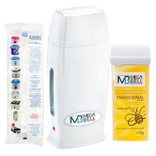 KIT DE AQUECEDOR DE CERA ROLLON MEGA BELL BRANCO BIVOLT