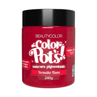 MÁSCARA PIGMENTANTE BEAUTYCOLOR 240G - COLOR POTS - VERMELHO FLAME