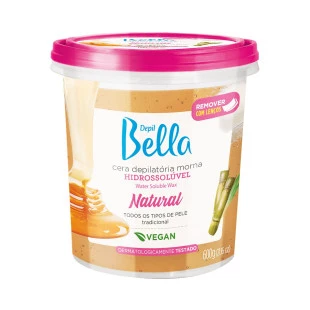 CERA DEPIL BELLA 600G HIDROSSOLÚVEL - NATURAL