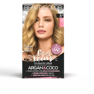 COLORAÇÃO BEAUTYCOLOR KIT 8.0 - LOURO CLARO