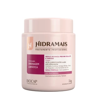 CREME PARA MASSAGEM HIDRAMAIS 1KG - DRENAGEM LIFÁTICA