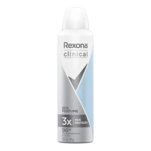 DESODORANTE AEROSOL REXONA CLINICAL 150ML - SEM PERFUME
