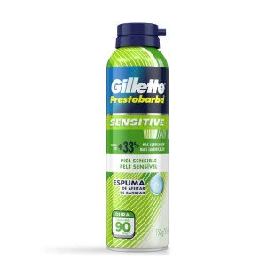ESPUMA DE BARBEAR GILLETTE PRESTOBARBA 150G SENSITIVE