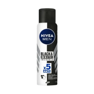 DESODORANTE AEROSOL NÍVEA MEN 150ML - BLACK & WHITE INVISIBLE