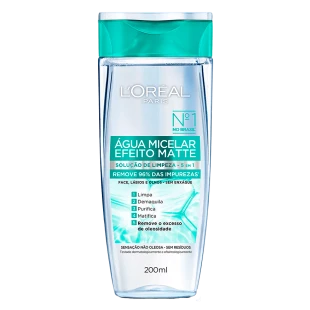 ÁGUA MICELAR LOREAL 200ML - EFEITO MATTE - 5 EM 1