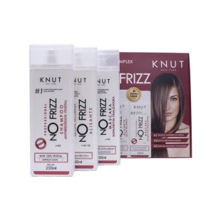 KIT ALISAMENTO KNUT NO FRIZZ - SHAMPOO + ALISANTE + FINALIZADOR