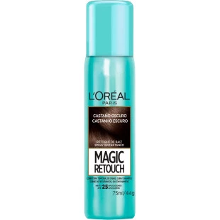 RETOQUE RAIZ LORÉAL 75ML - MAGIC RETOUCH - CASTANHO ESCURO