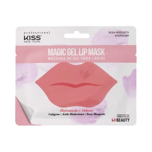 MÁSCARA PARA LÁBIOS KISS - MAGIC GEL - ROSA MOSQUETA