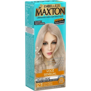 COLORAÇÃO MAXTON KIT 12.11 - LOURO PLATINA CINZA INTENSO