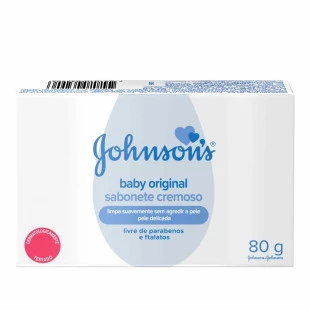 SABONETE EM BARRA JOHNSONS BABY 80G - CREMOSO ORIGINAL