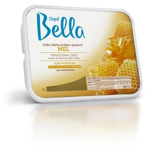 CERA DEPIL BELLA 1KG EM BARRA - QUENTE - MEL