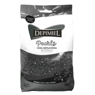 CERA DEPIMIEL 500G EM PÉROLAS - QUENTE - NEGRA